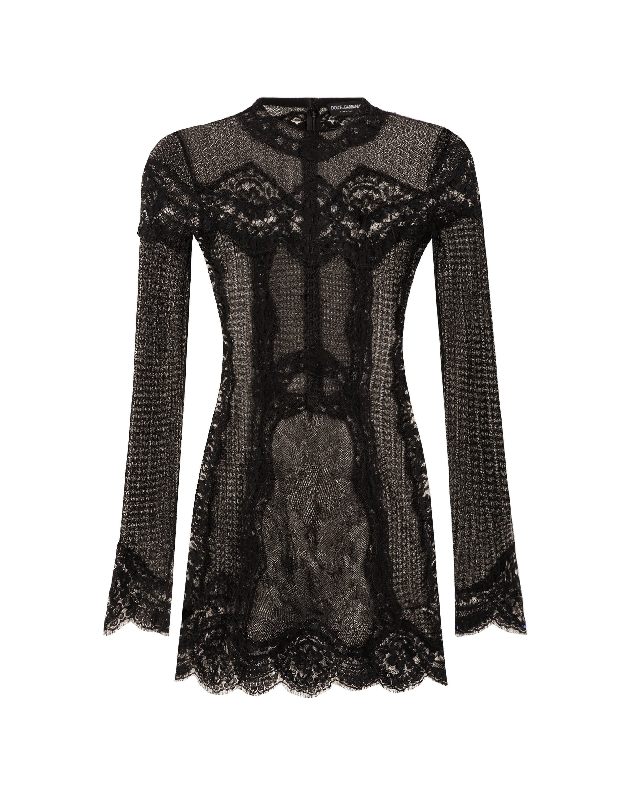 Dolce & Gabbana Knitted dress with lace