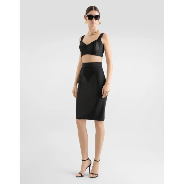Dolce & Gabbana Lace and satin skirt, view 2