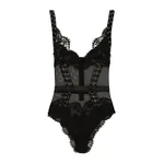 Dolce & Gabbana Lace and tulle bodysuit with lacing and eyelets