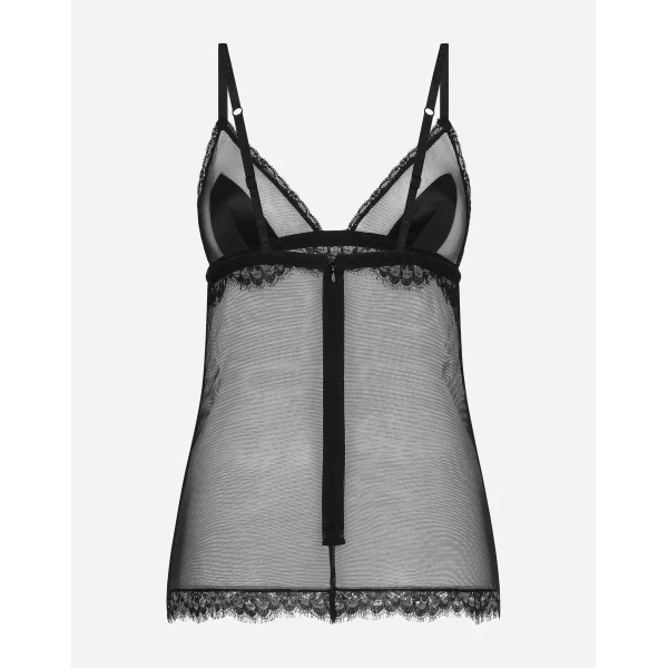 Dolce & Gabbana Lace and tulle camisole, view 2