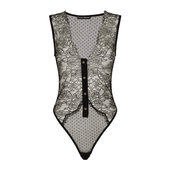 Dolce & Gabbana Lace bodysuit with plunging neckline