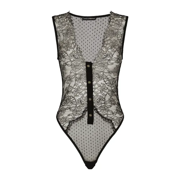 Dolce & Gabbana Lace bodysuit with plunging neckline
