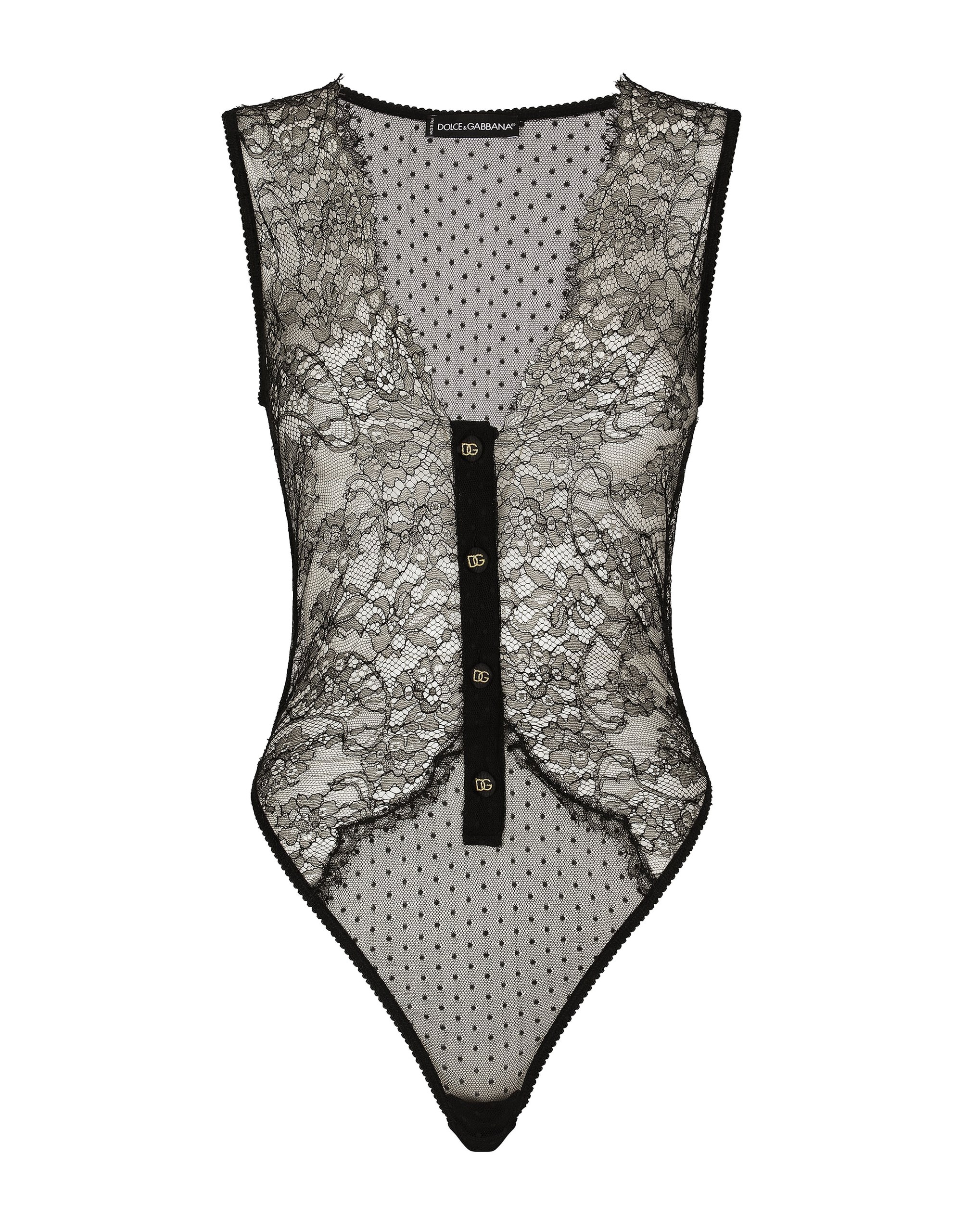 Dolce & Gabbana Lace bodysuit with plunging neckline