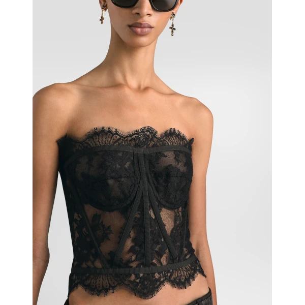 Dolce & Gabbana Lace bustier Top, view 2