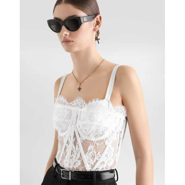 Dolce & Gabbana Lace bustier Top, view 4