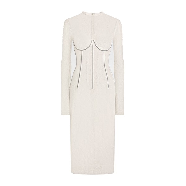 Dolce & Gabbana Lace calf-length dress with corset detailing