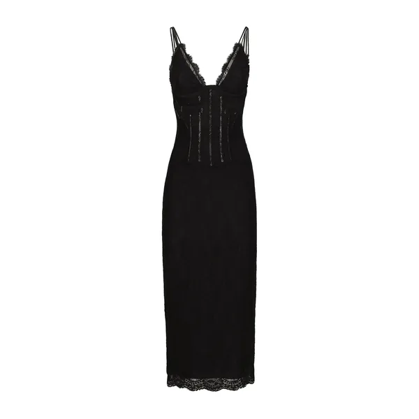 Dolce & Gabbana Lace calf-length slip dress: Dress