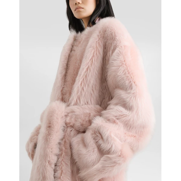 Dolce & Gabbana Lamb fur long coat, view 5