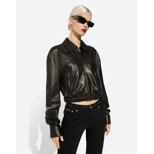 Dolce & Gabbana Lambskin bomber jacket, view 4
