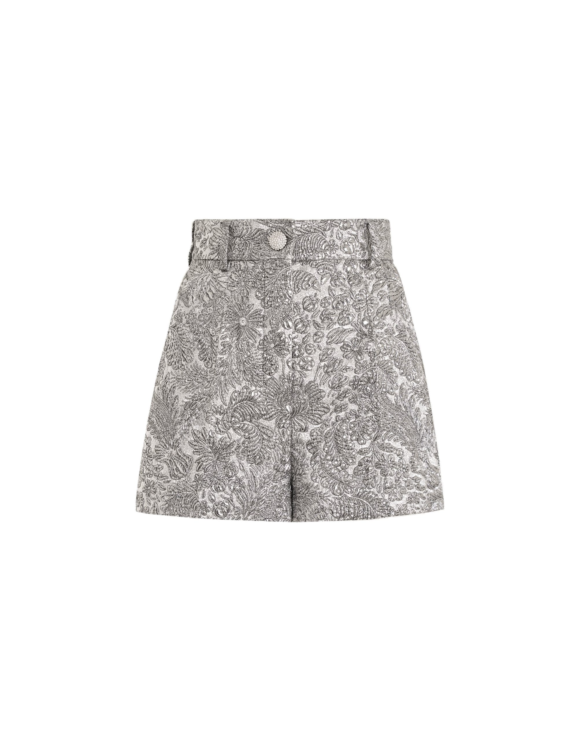 Dolce & Gabbana Lamé floral jacquard bermuda