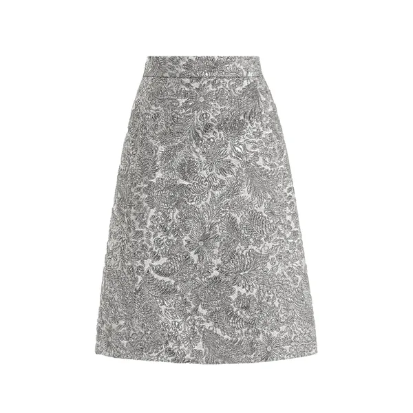 Dolce & Gabbana Lamé floral jacquard midi skirt
