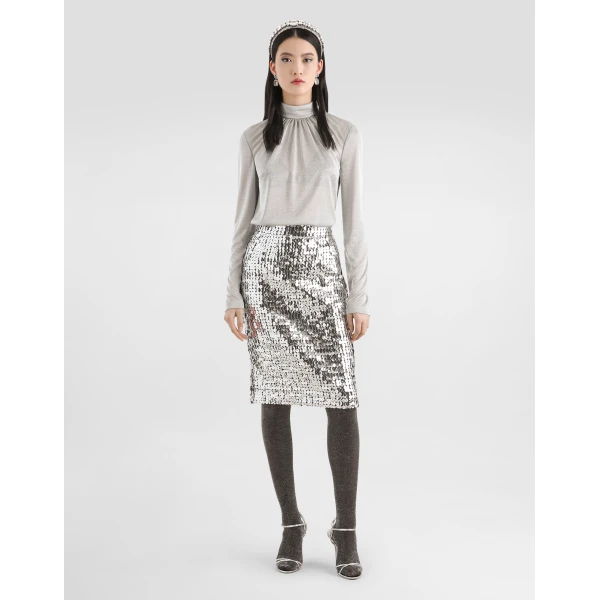 Dolce & Gabbana Lamé jersey top, view 2