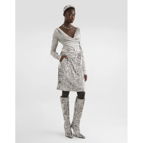Dolce & Gabbana Lamé jersey top, view 2