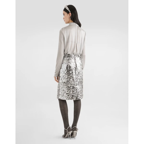 Dolce & Gabbana Lamé jersey top, view 3