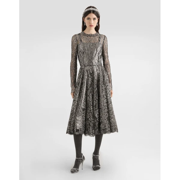 Dolce & Gabbana Lamé lace dress, view 2