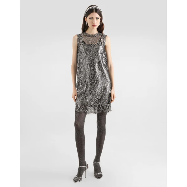 Dolce & Gabbana Lamé lace dress, view 2