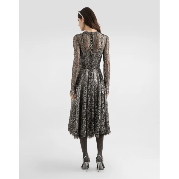Dolce & Gabbana Lamé lace dress, view 3