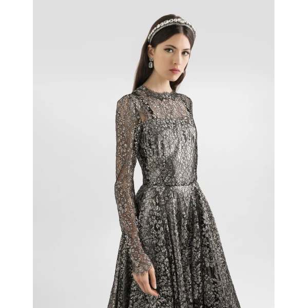 Dolce & Gabbana Lamé lace dress, view 4