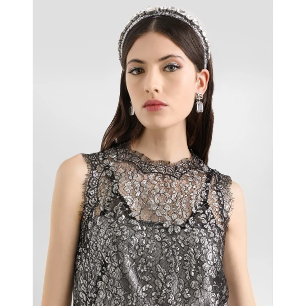 Dolce & Gabbana Lamé lace dress, view 4