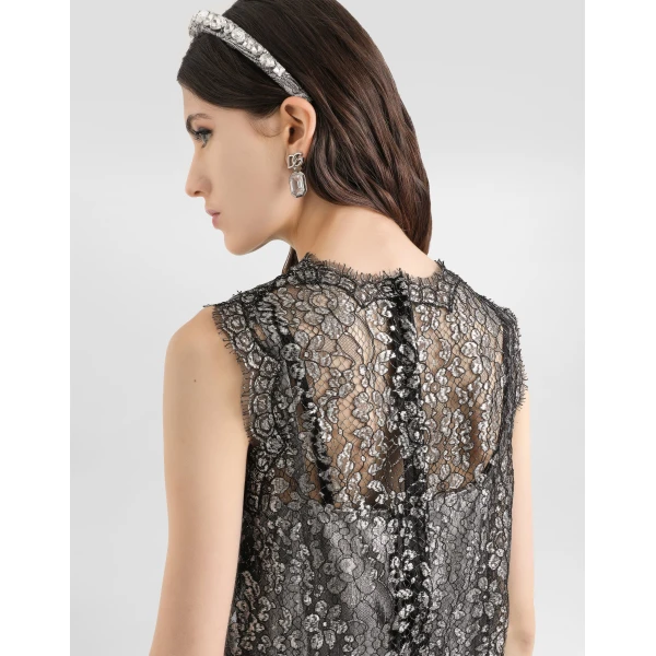 Dolce & Gabbana Lamé lace dress, view 5