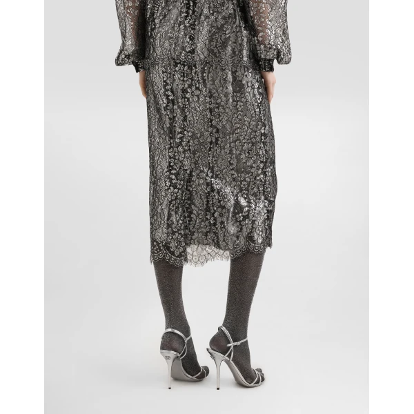 Dolce & Gabbana Lamé lace skirt, view 5