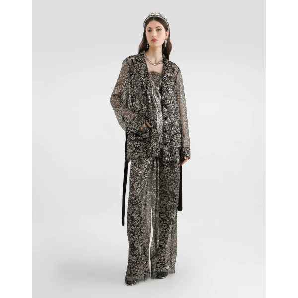 Dolce & Gabbana Lamé lace trousers, view 2
