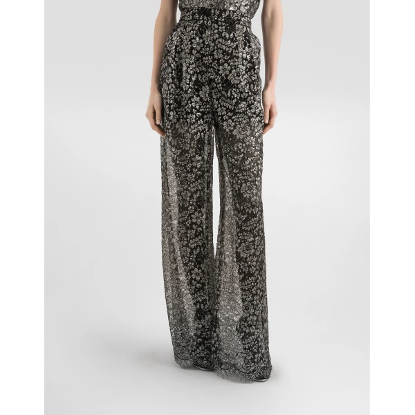 Dolce & Gabbana Lamé lace trousers, view 4