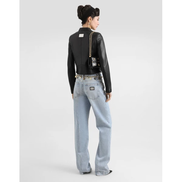 Dolce & Gabbana Leather biker jacket, view 3