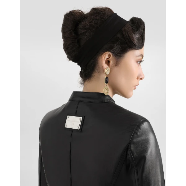 Dolce & Gabbana Leather biker jacket, view 4
