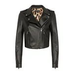 Dolce & Gabbana Leather biker jacket with tab details