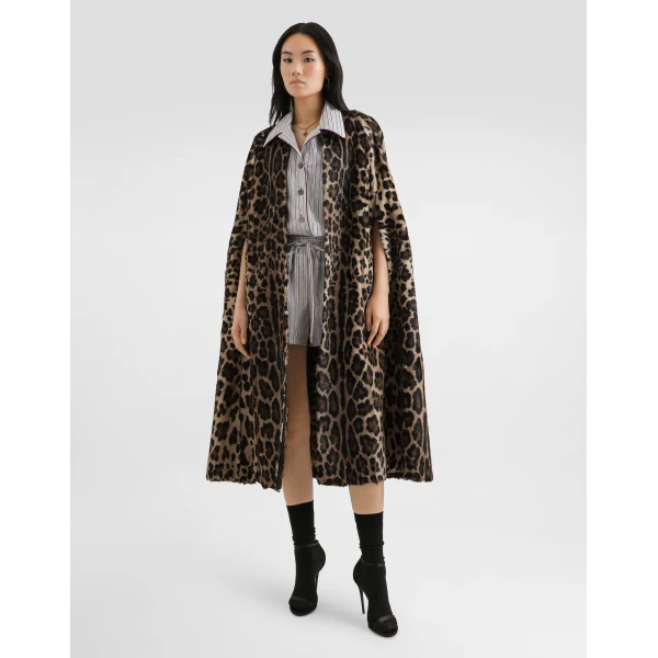 Dolce & Gabbana Leo kid leather cape, view 2