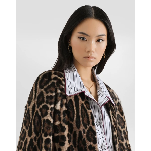 Dolce & Gabbana Leo kid leather cape, view 4