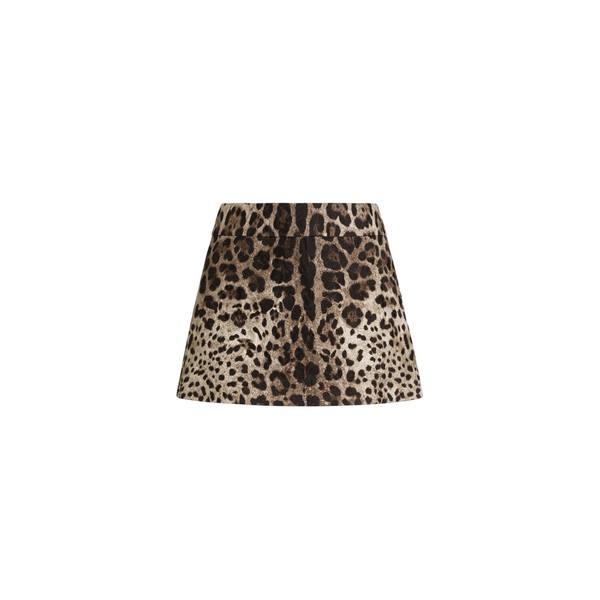 Dolce & Gabbana Leo-print brocade mini skirt