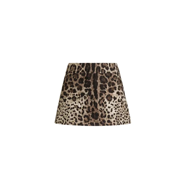 Dolce & Gabbana Leo-print brocade mini skirt