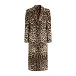 Dolce & Gabbana Leo-print brocade single-breasted coat with jewel buttons