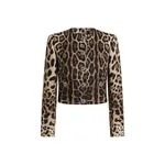 Dolce & Gabbana Leo-print brocade single-breasted jacket with jewel buttons