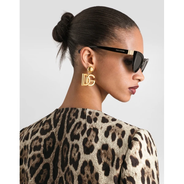 Dolce & Gabbana Leo-print brocade single-breasted jacket with jewel buttons, view 5
