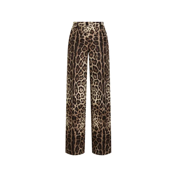 Dolce & Gabbana Leo-print brocade trousers