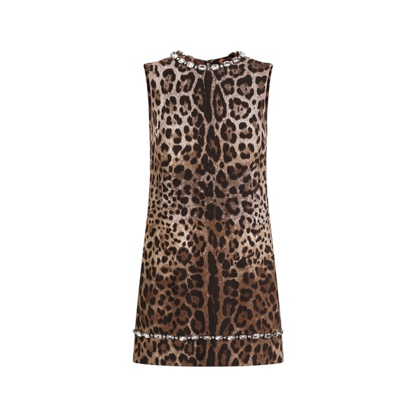 Dolce & Gabbana Leo-print cady dress