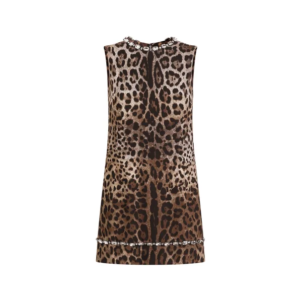 Dolce & Gabbana Leo-print cady dress