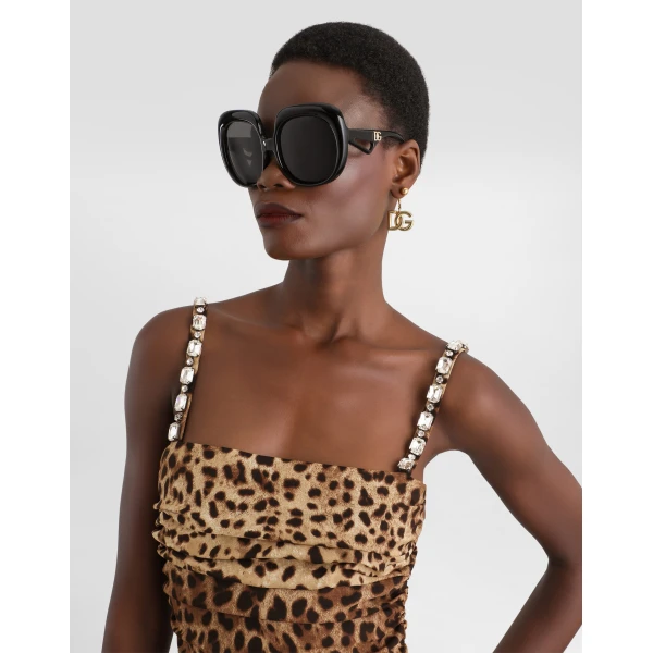 Dolce & Gabbana Leo-print charmeuse dress, view 4