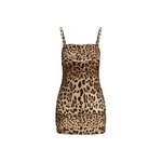 Dolce & Gabbana Leo-print charmeuse dress