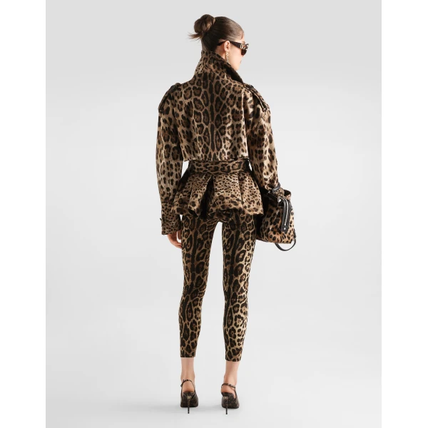 Dolce & Gabbana Leo-print cotton drill jacket, view 3