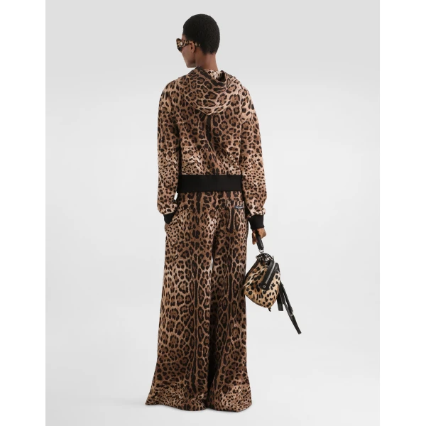 Dolce & Gabbana Leo-print cotton hooded sweatshirt, view 3
