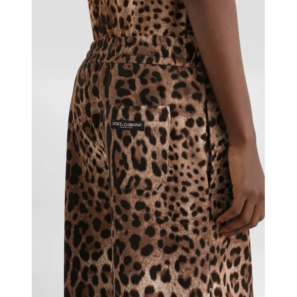 Dolce & Gabbana Leo-print fleece trousers, view 5