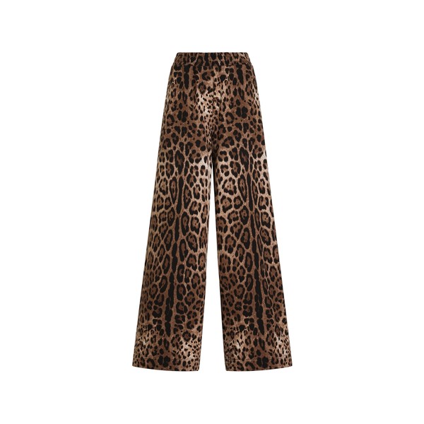 Dolce & Gabbana Leo-print fleece trousers