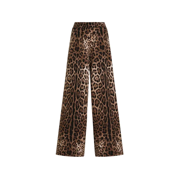 Dolce & Gabbana Leo-print fleece trousers