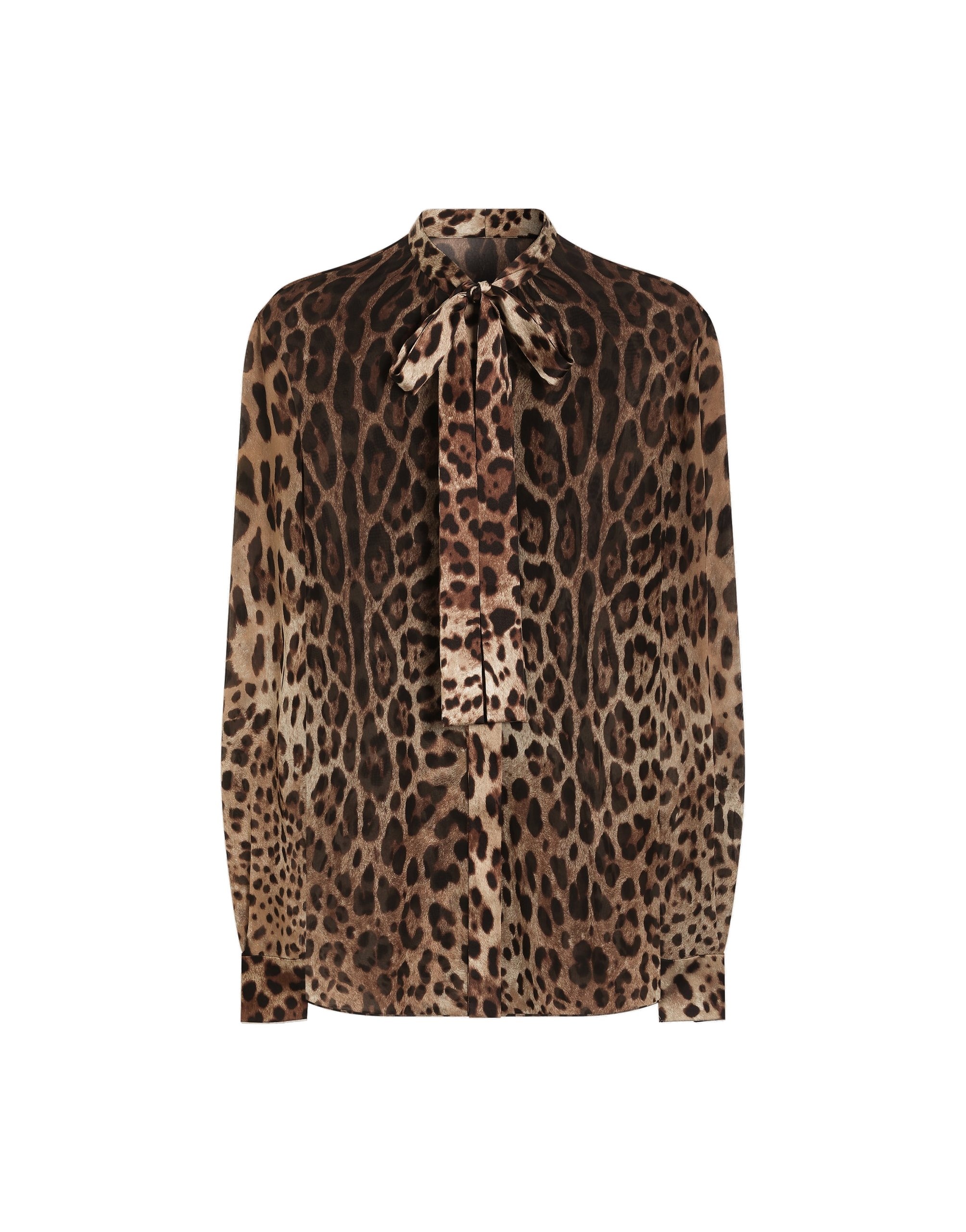 Dolce & Gabbana Leo-print georgette shirt