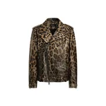 Dolce & Gabbana Leo-print leather jacket