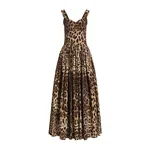 Dolce & Gabbana Leo-print poplin dress